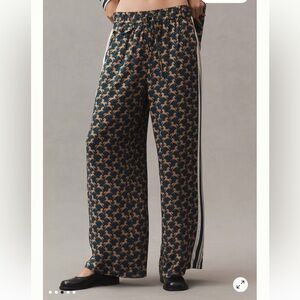 The Brooklin Tie-Front Printed Pull-On Pants by Maeve
